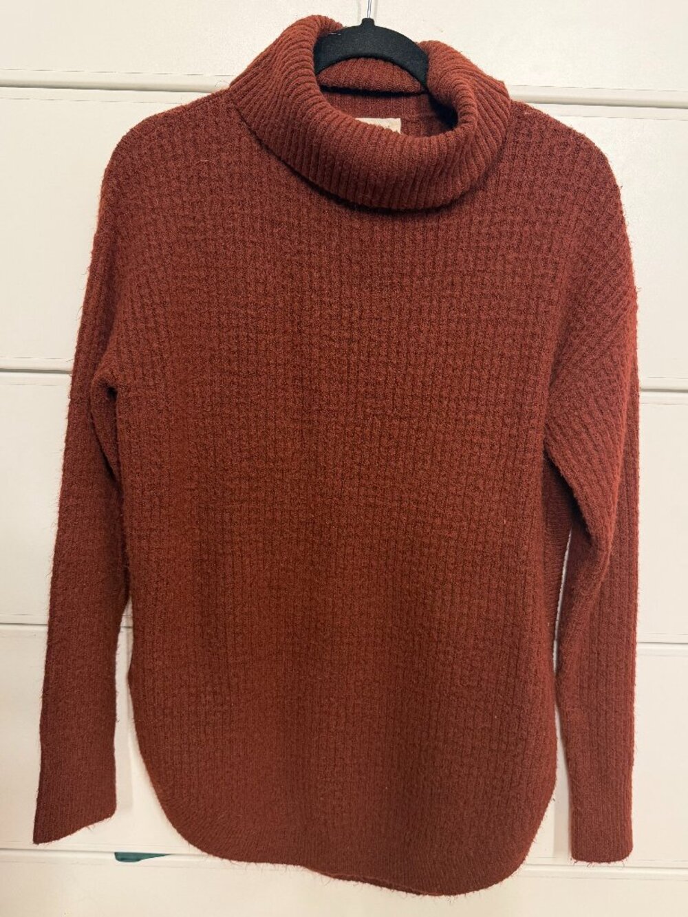 UpWest Rust Chunky Turtleneck Sweater Burnt Orange Size M